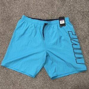 Nike Mens Swim Trunks Blue Bathing Suit Mesh Liner NESS8413-430 Size XXL NWT